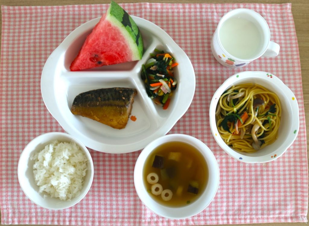 8月１９日の給食です